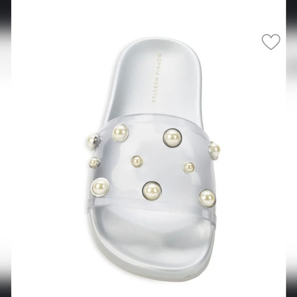 Sophia Webster, Dina Gem Slide, Silver & Pearl, Size 8/39 - NIB! - Picture 6 of 12